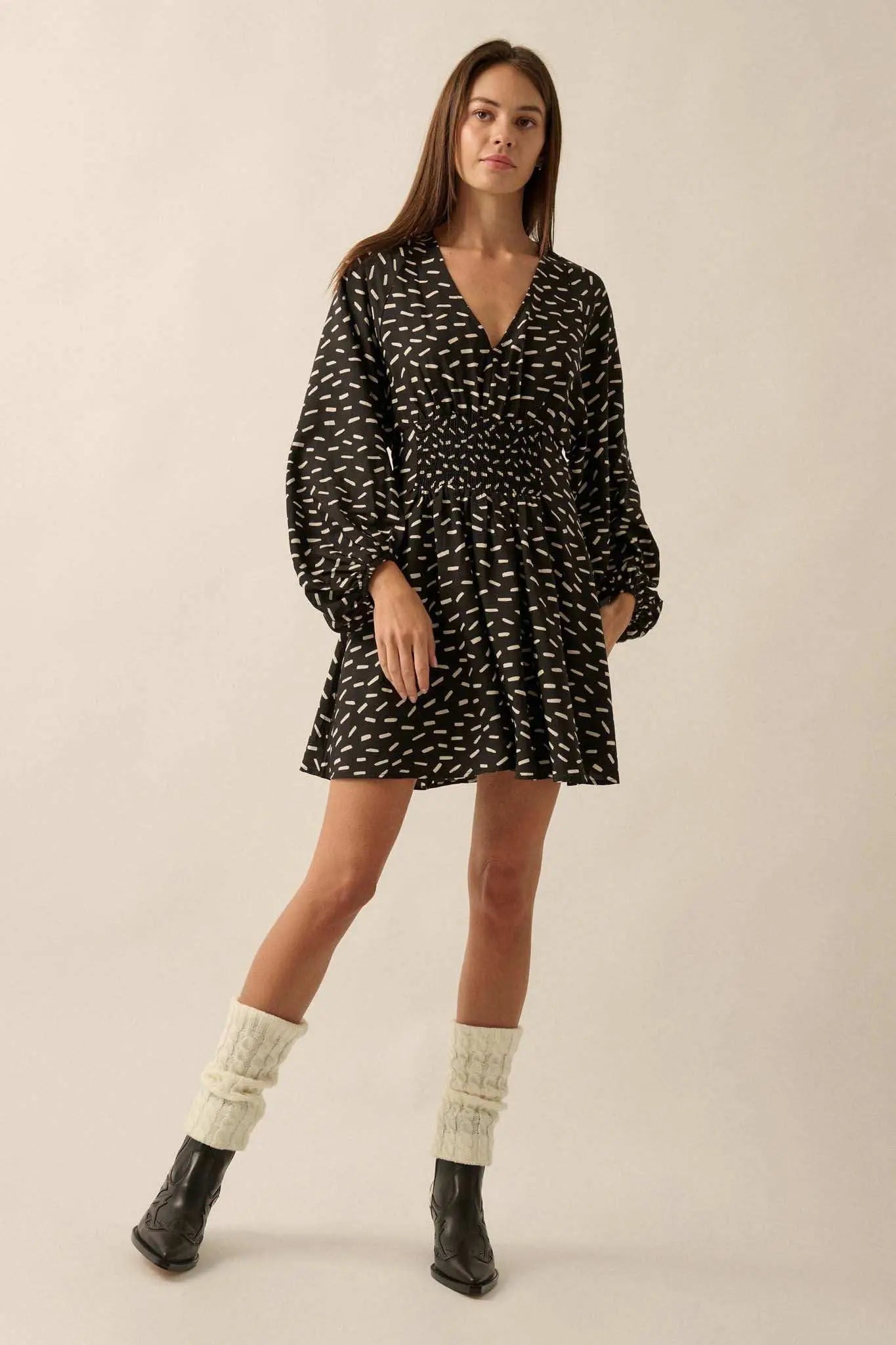 Just a Dash Abstract-Print Mini Dress