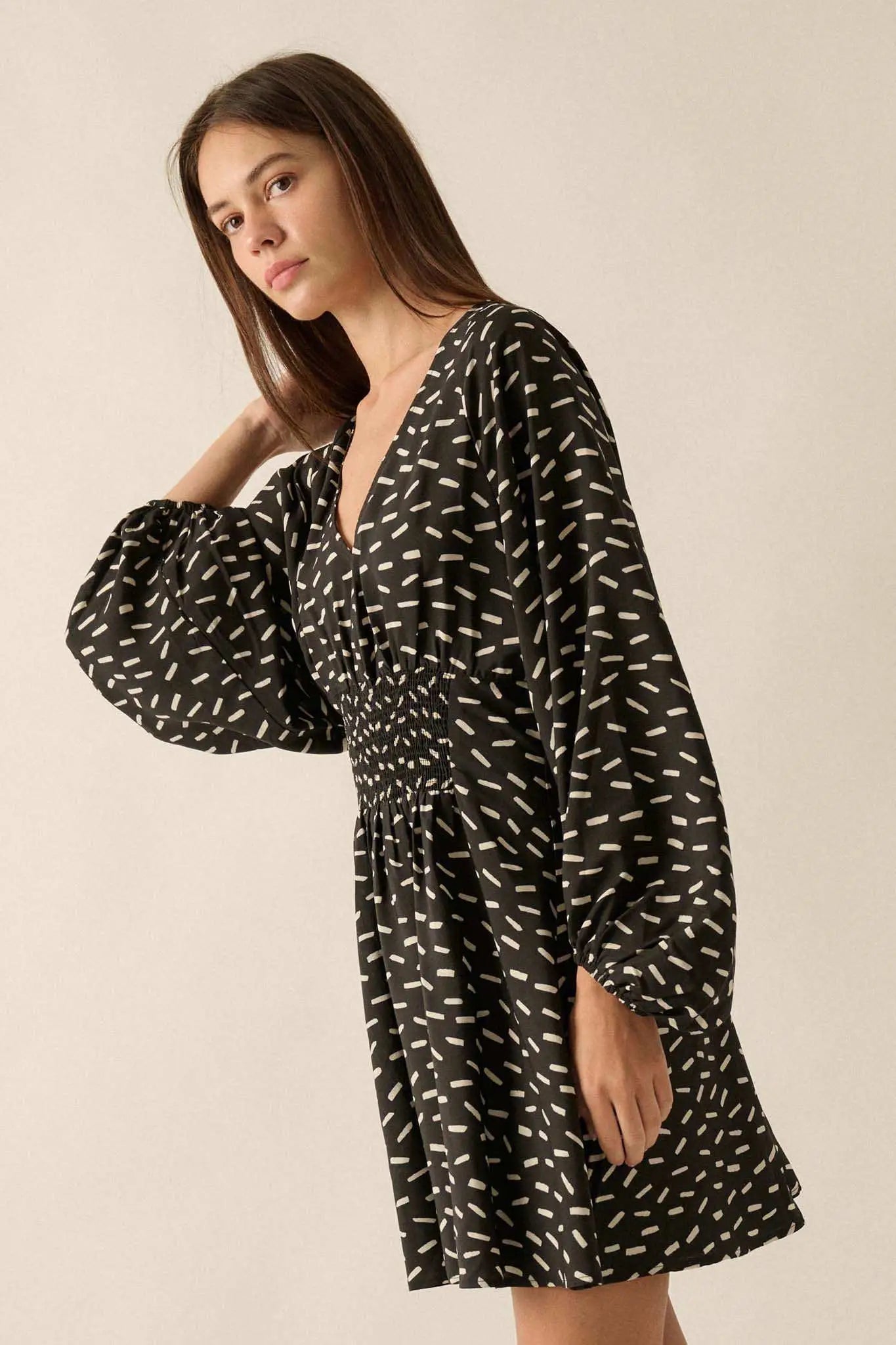 Just a Dash Abstract-Print Mini Dress