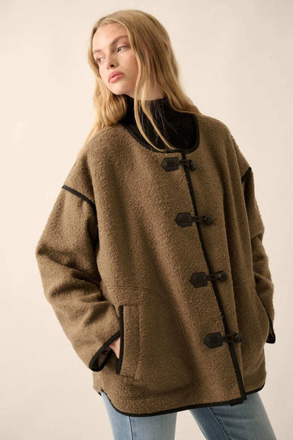 Himalayan Hideaway Sherpa Fleece Toggle Jacket