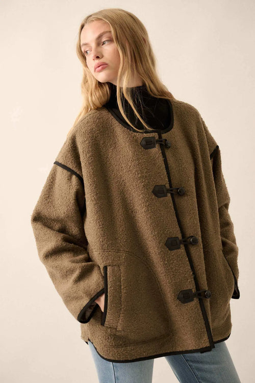 Himalayan Hideaway Sherpa Fleece Toggle Jacket