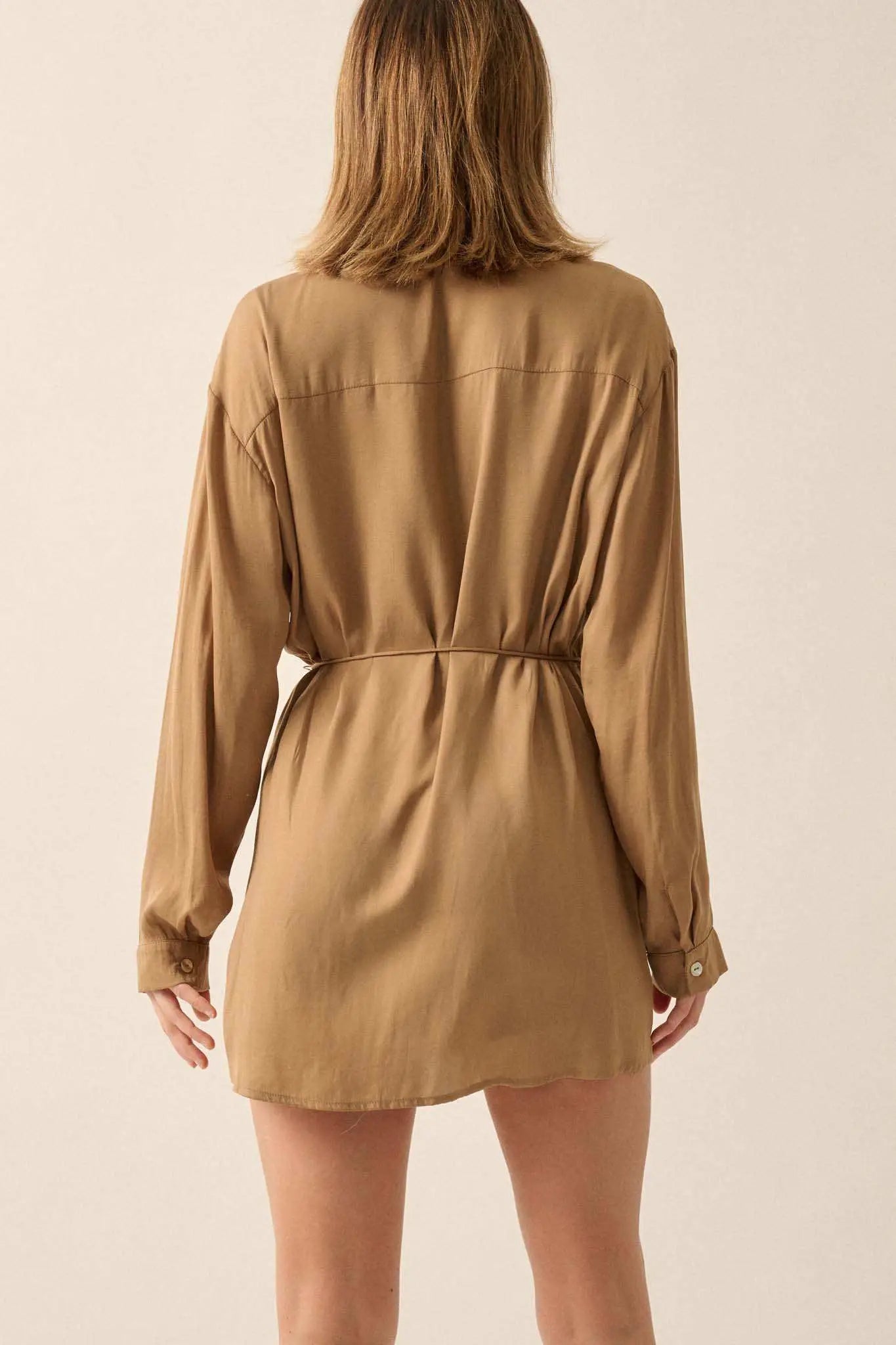 Nine to Five Matte Satin Button-Up Shirt Romper