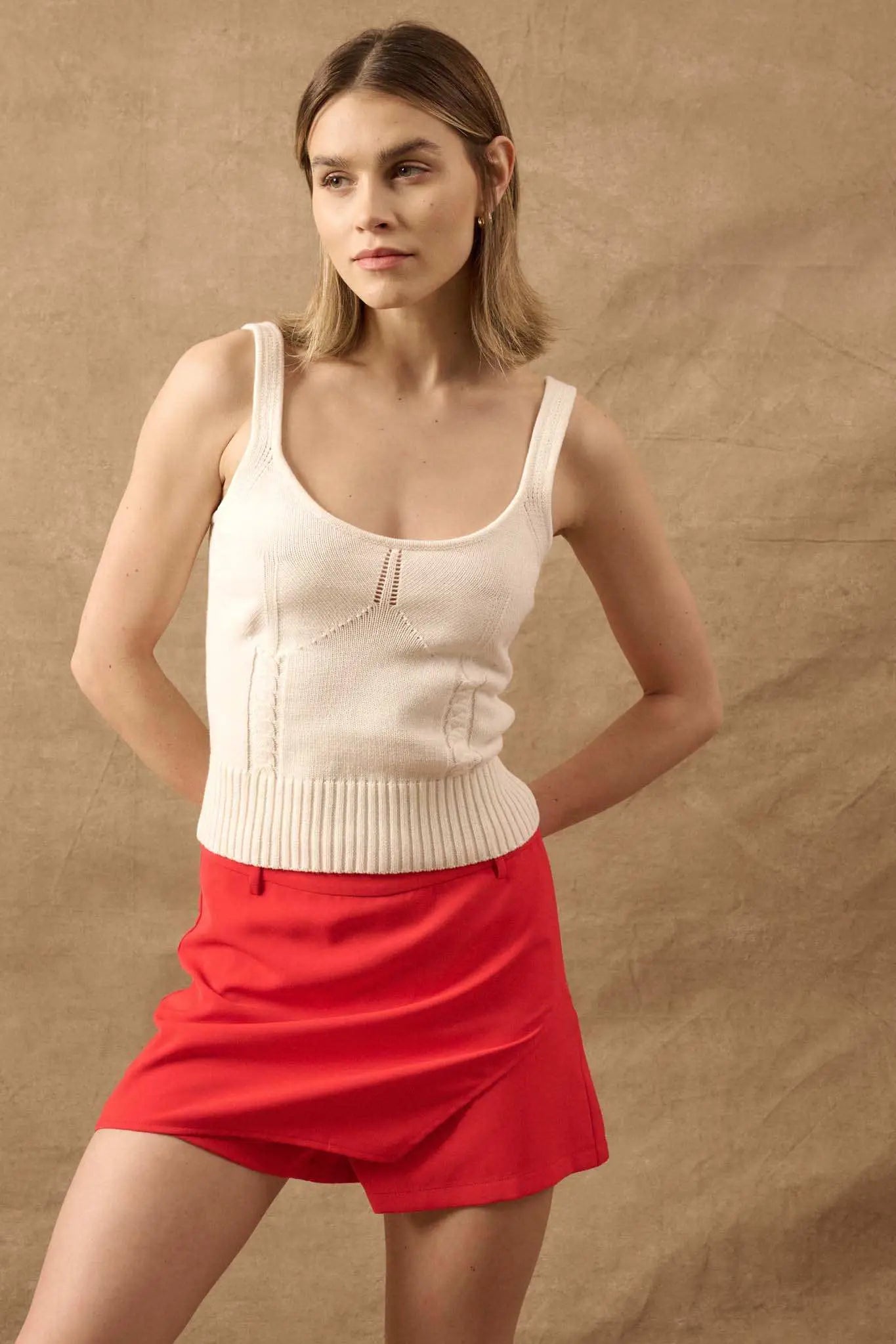Center of Attention Wrapped Mini Skort