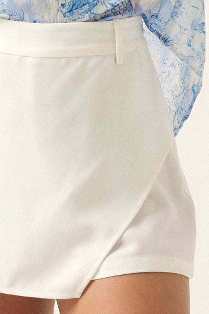 Center of Attention Wrapped Mini Skort