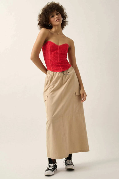 Lace to the Top Strapless Lace Corset Top