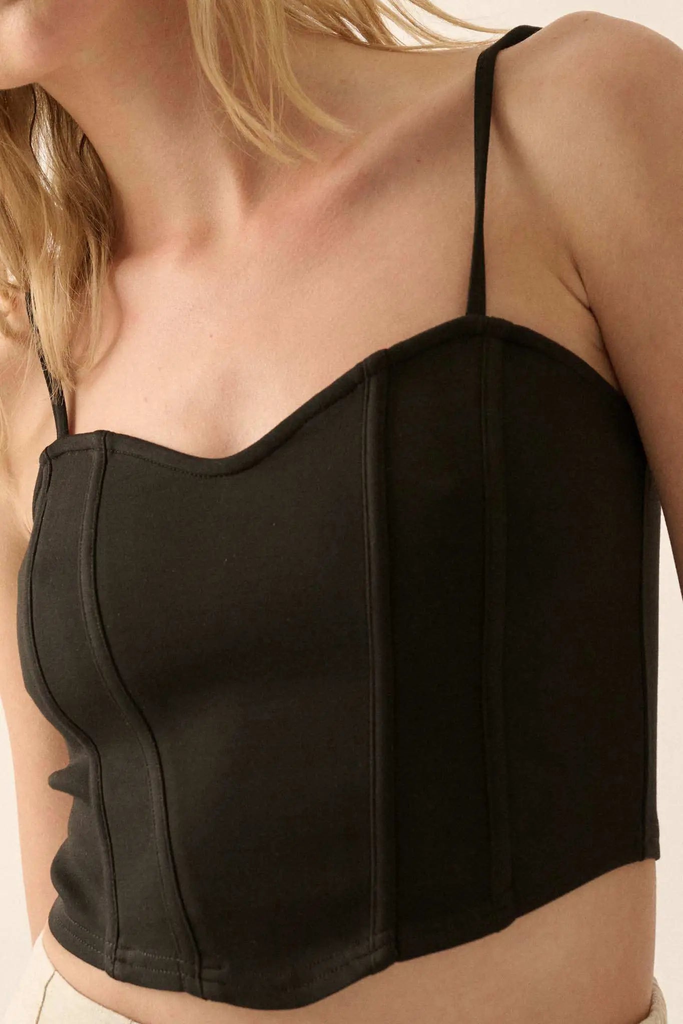 Premium Scuba Sweetheart Corset Cami Top