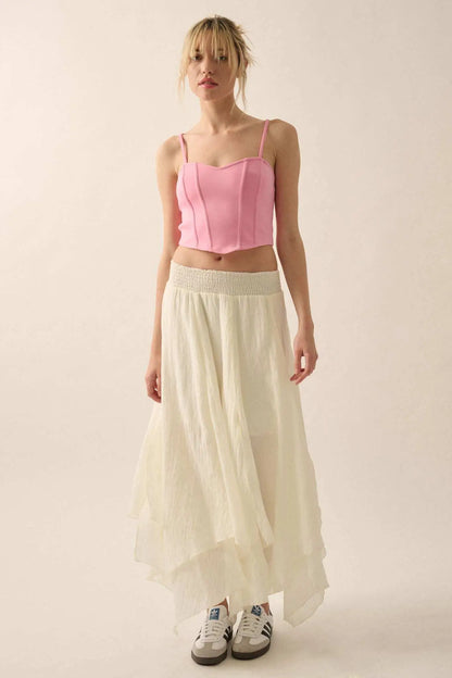 Premium Scuba Sweetheart Corset Cami Top