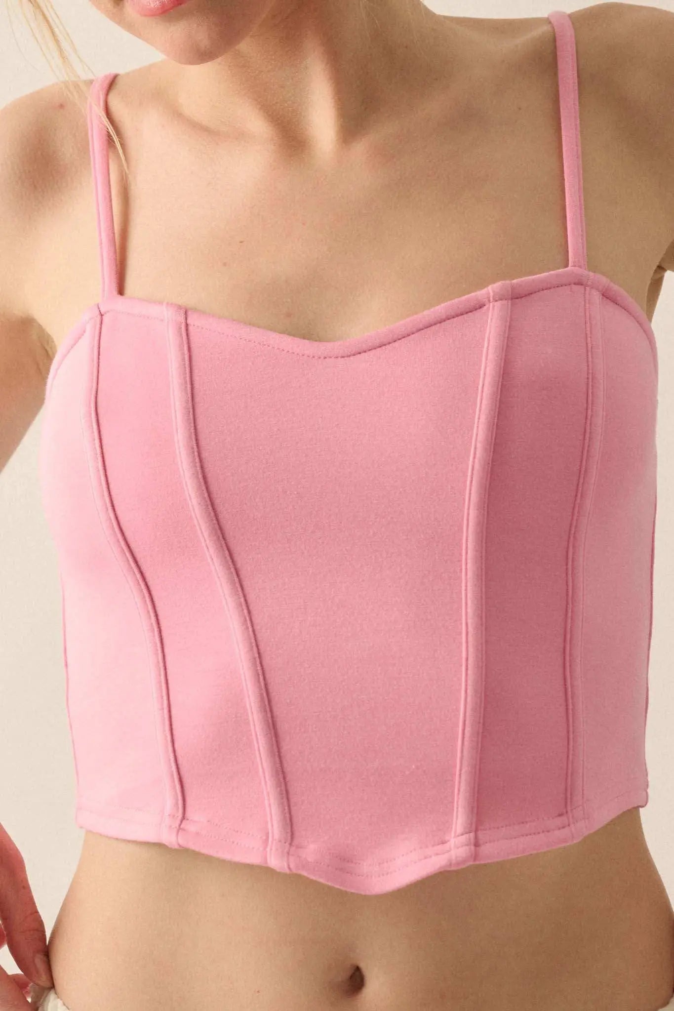 Premium Scuba Sweetheart Corset Cami Top