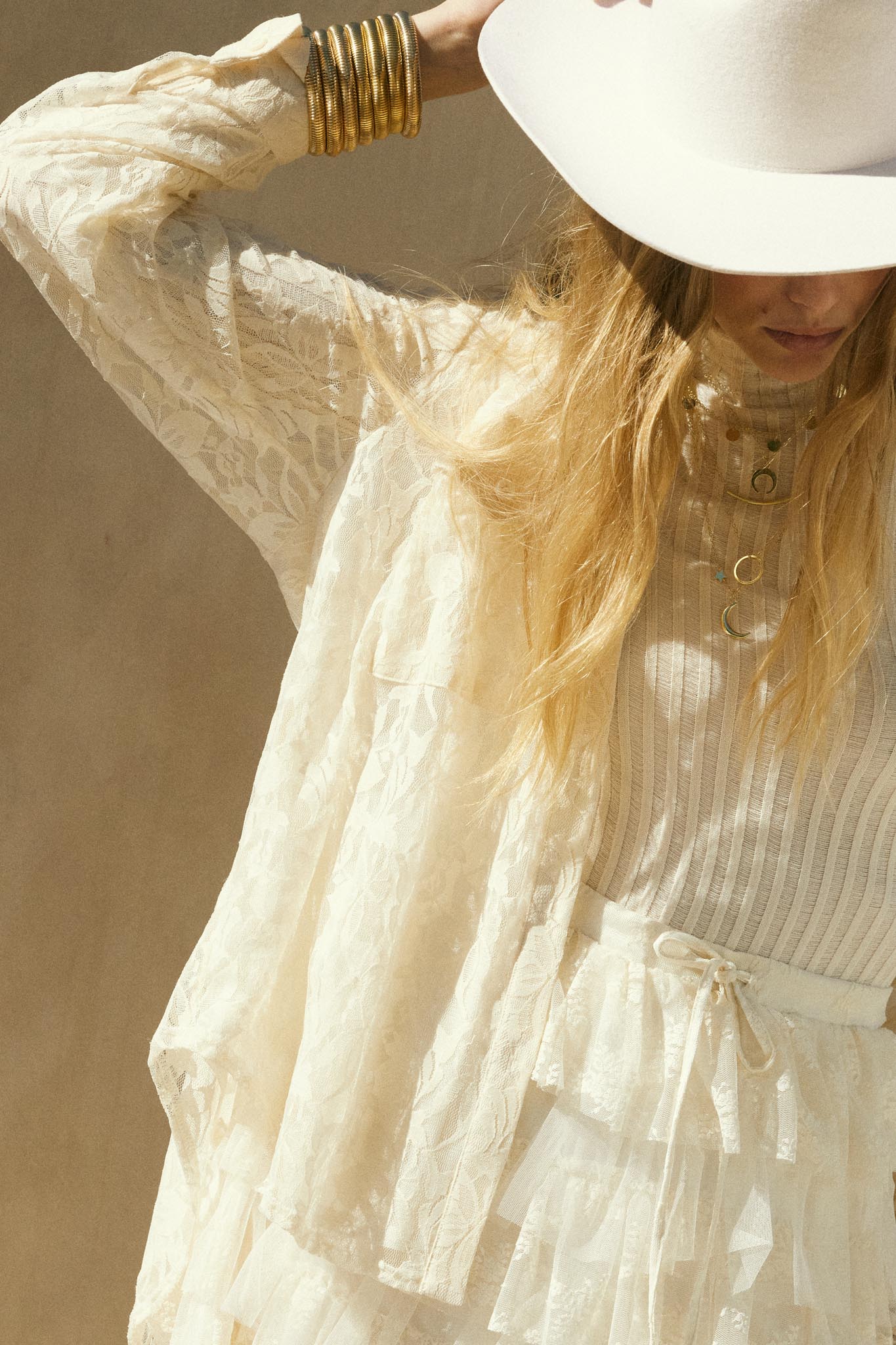 Pure Poetry Floral Lace Button-Up Pocket Shirt