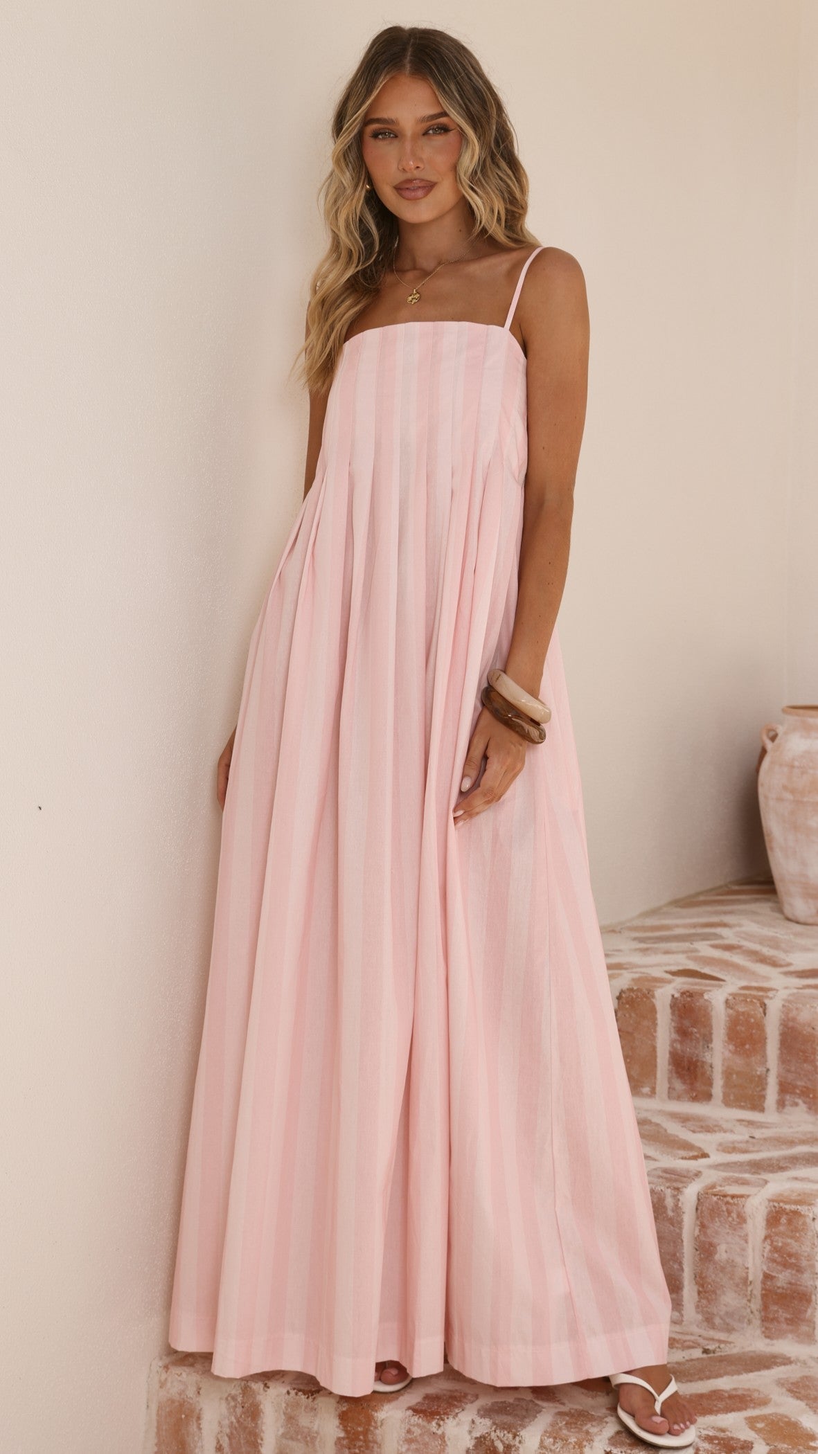 Pippa Maxi Dress - Pink Stripe