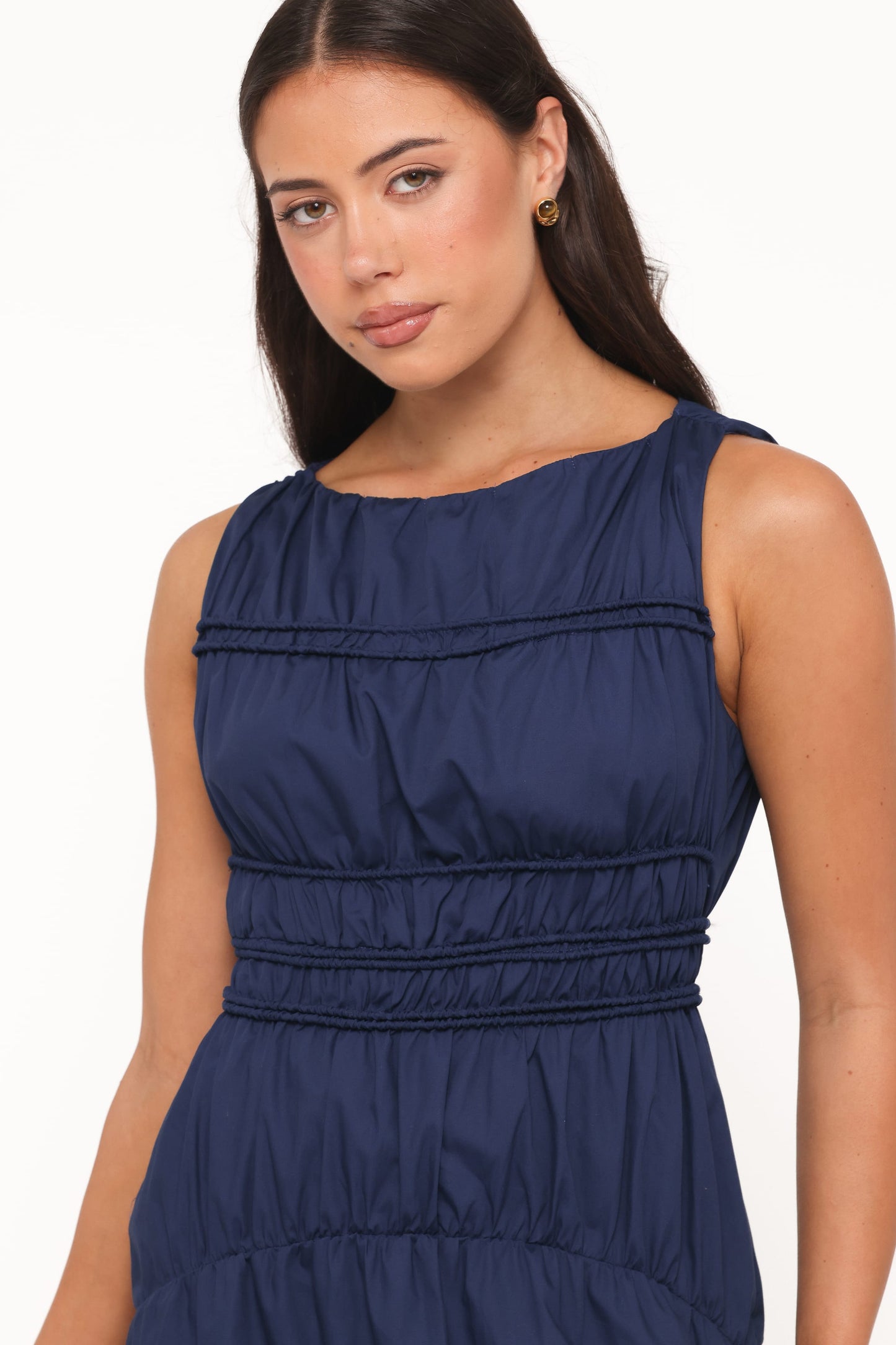 Fern Midi Dress - Navy Blue