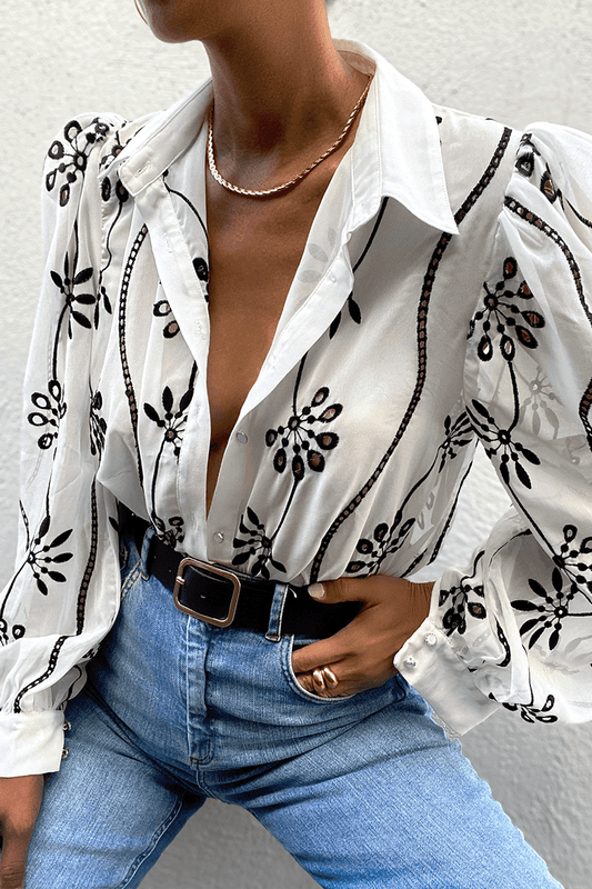 Elise Blouse - Black/White