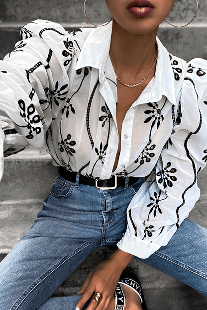 Elise Blouse - Black/White