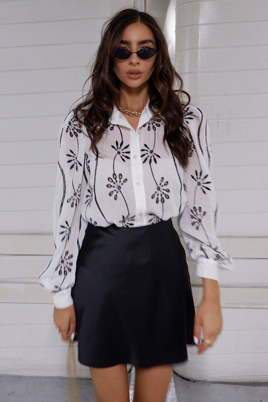 Elise Blouse - Black/White