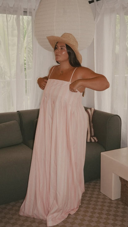 Pippa Maxi Dress - Pink Stripe