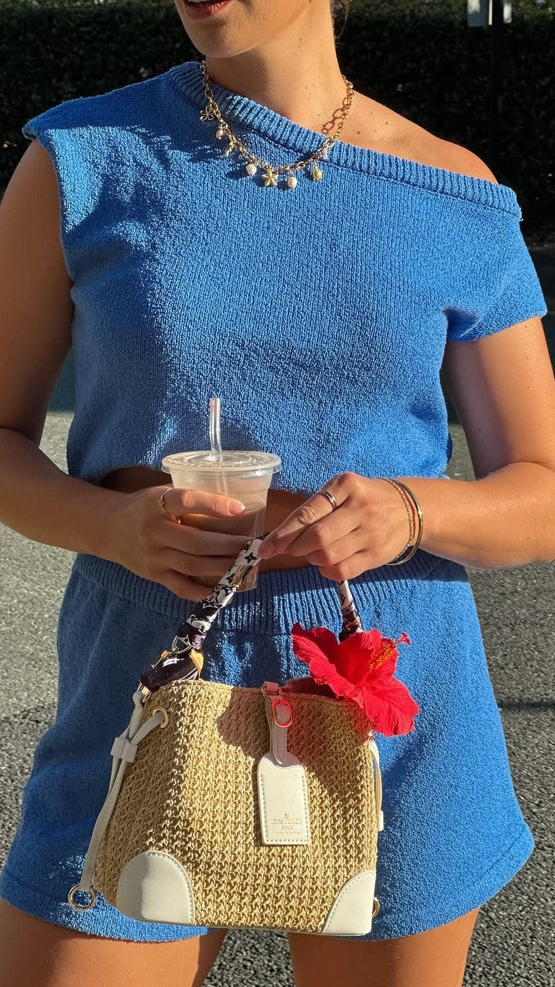 Robin Off Shoulder Top - Blue