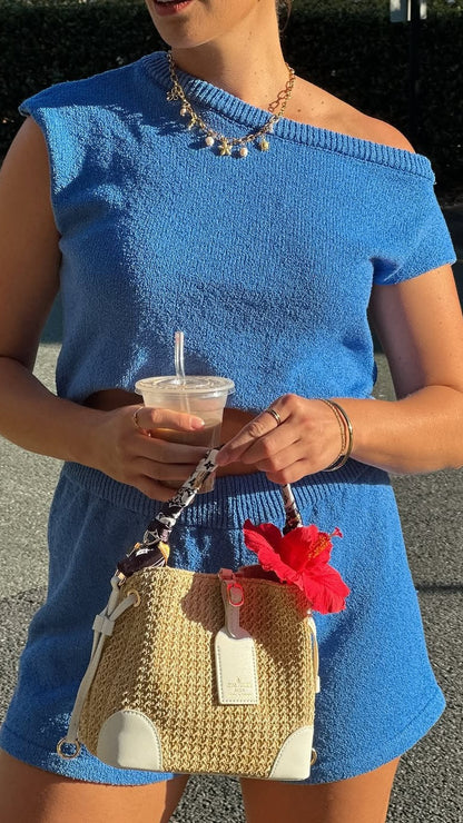 Robin Off Shoulder Top - Blue