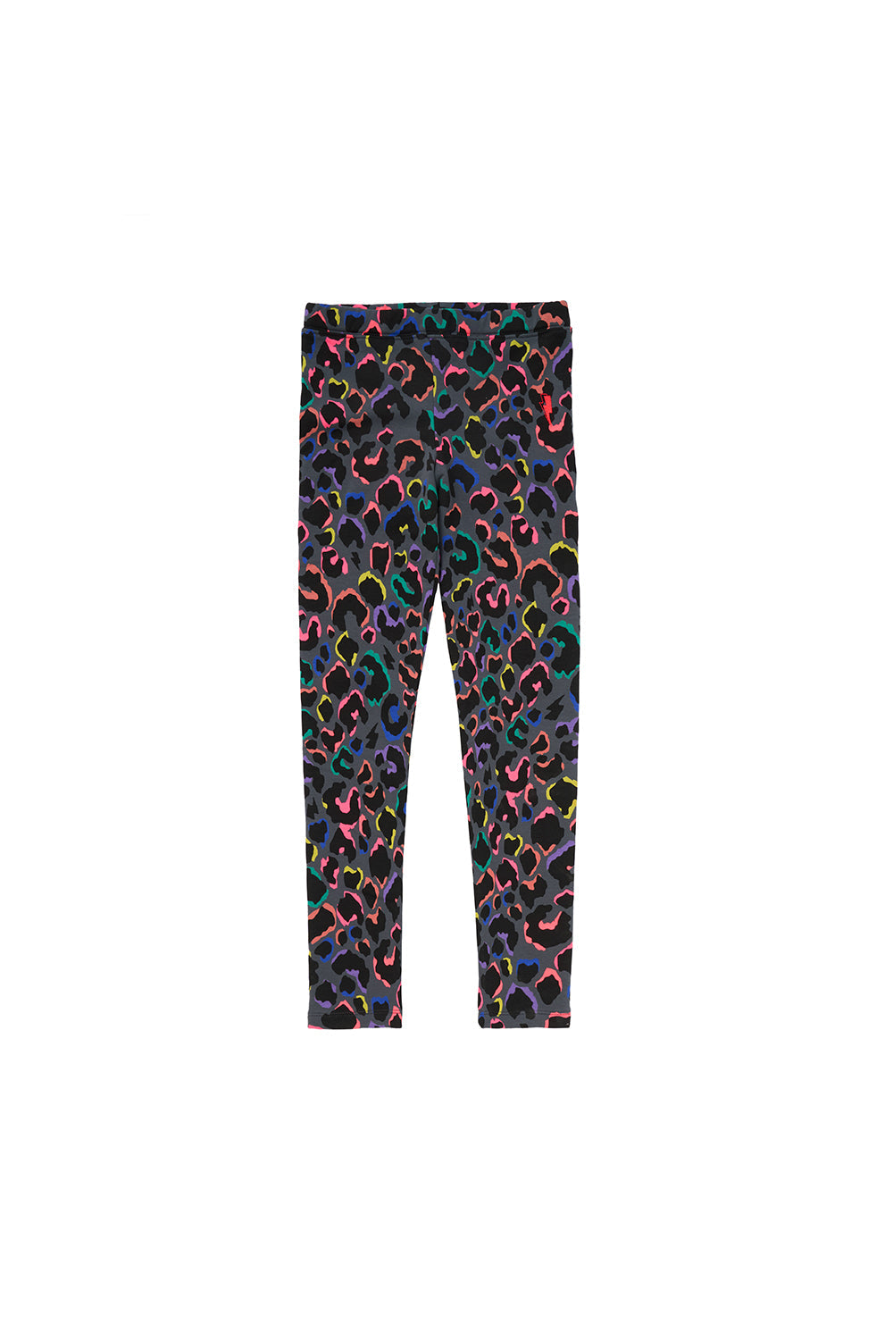 Kids Grey with Rainbow Shadow Leopard Leggings