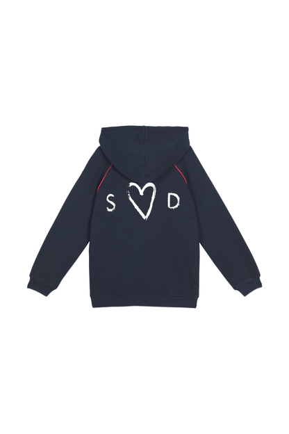 Kids Navy Smiley Face Logo Hoodie