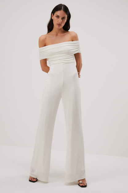 Misha Deacon Slinky Jersey Jumpsuit - Ivory