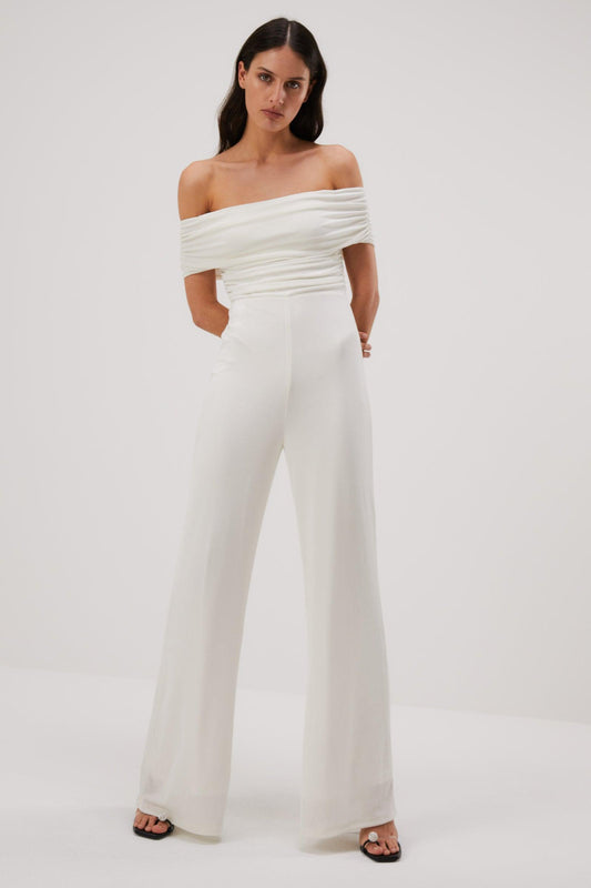Misha Deacon Slinky Jersey Jumpsuit - Ivory