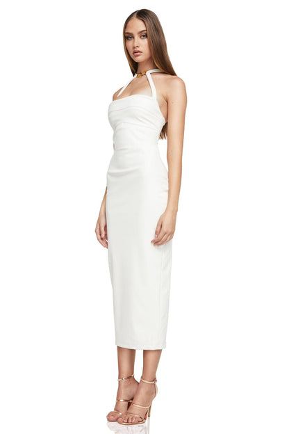 Nookie Drama Midi Dress - White