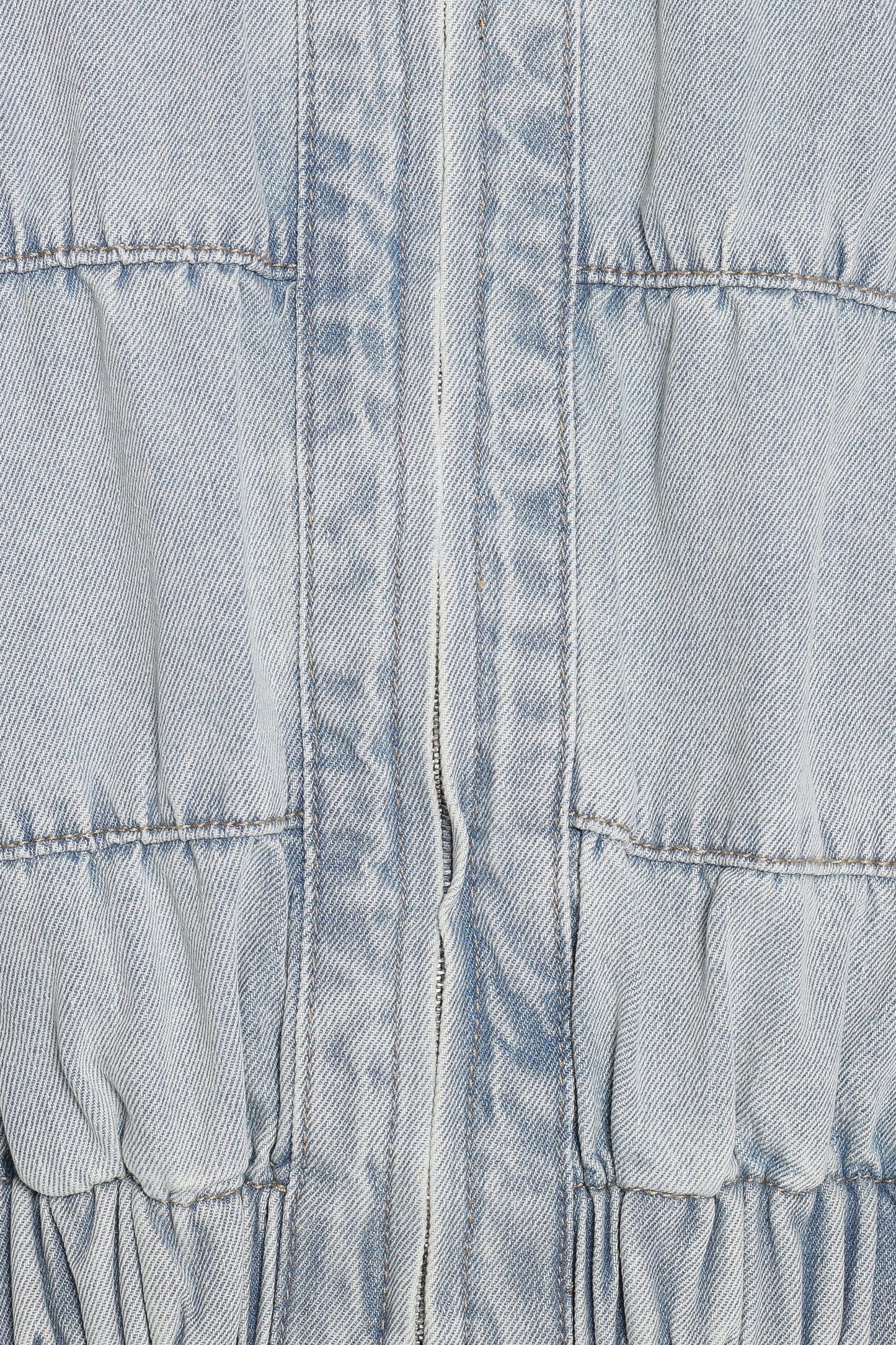 Gretal Denim Bomber Jacket - Light Blue Wash