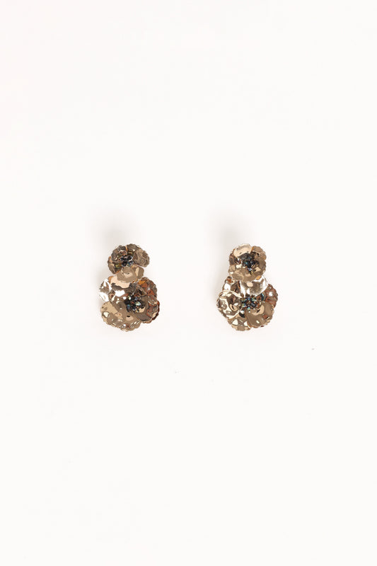 Evelina Flower Earrings - Gold