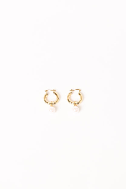 Geneva Earrings - Gold/Pearl
