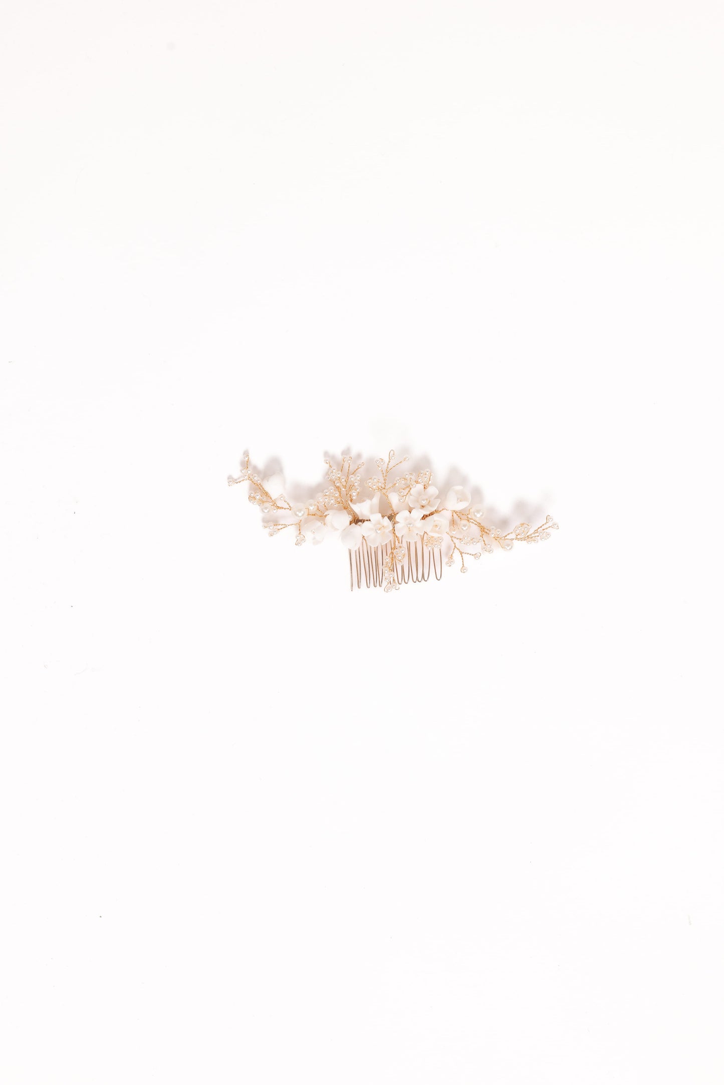Geraldine Hair Comb - White