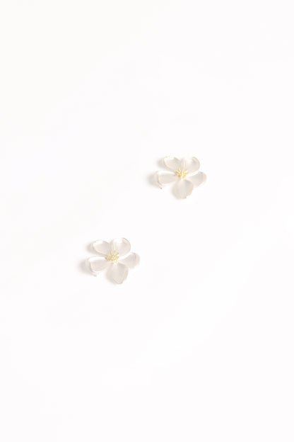 Gisella Flower Earrings - White