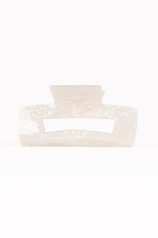 Jennifer Hair Clip - White/Silver