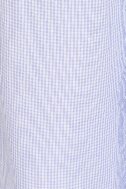 Elowen Wide Leg Pants - Blue Gingham