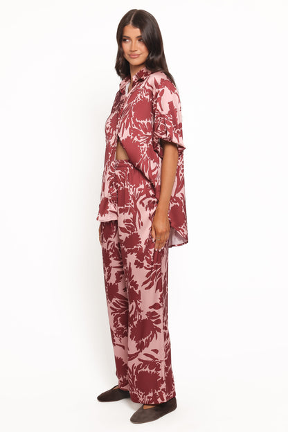 Elysia Pants - Pink Burgundy