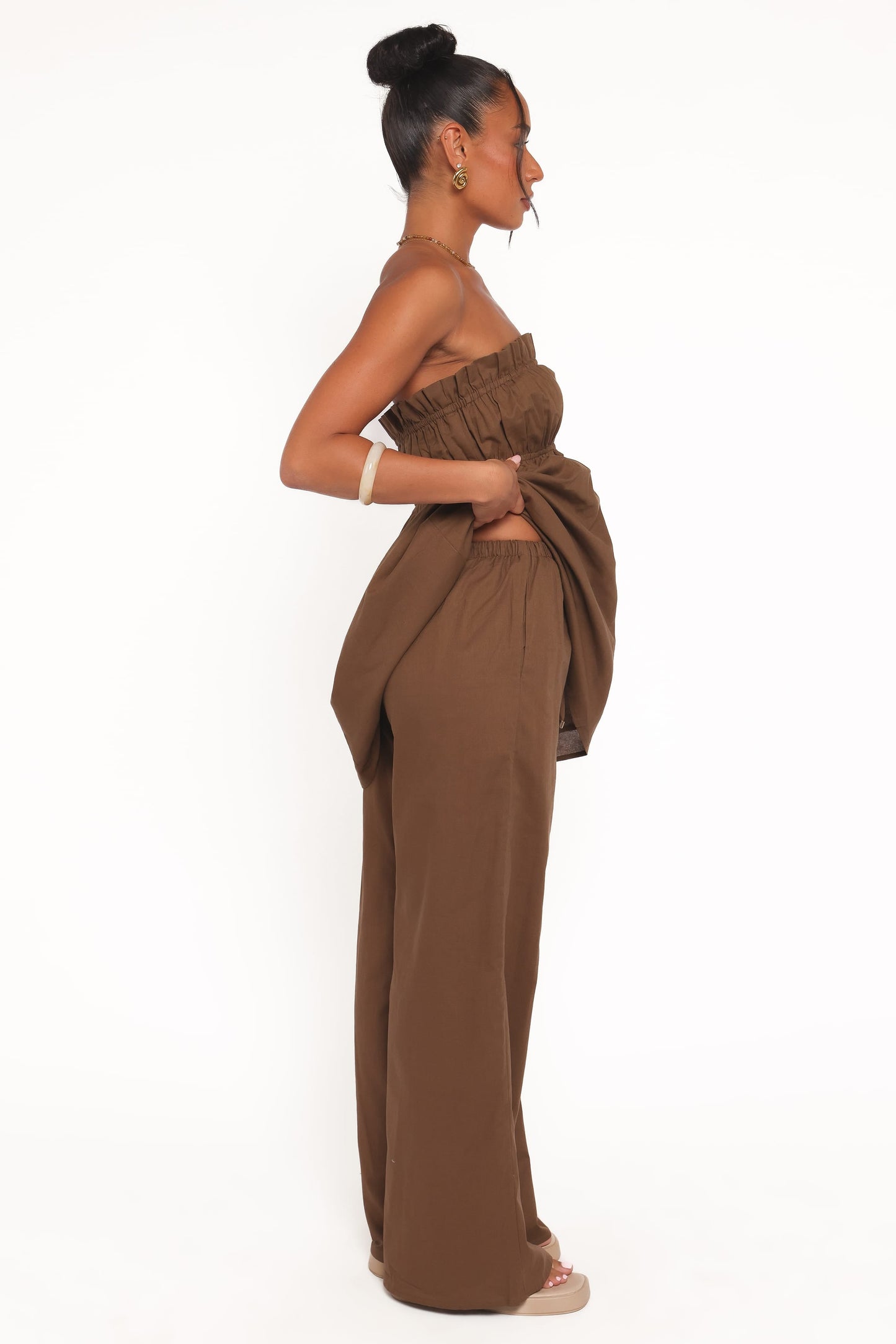 Ember Cotton Pants - Brown