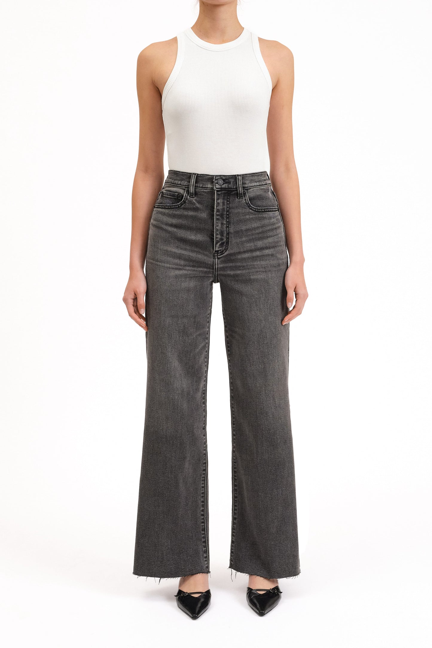 Far Out Wide Leg Jean - Milky Way