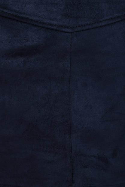 Hope Suede Mini Skirt - Navy