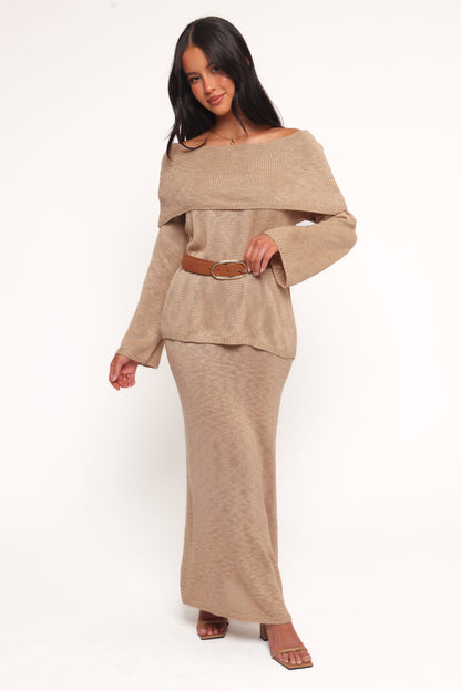 Indya Knit Skirt - Mocha