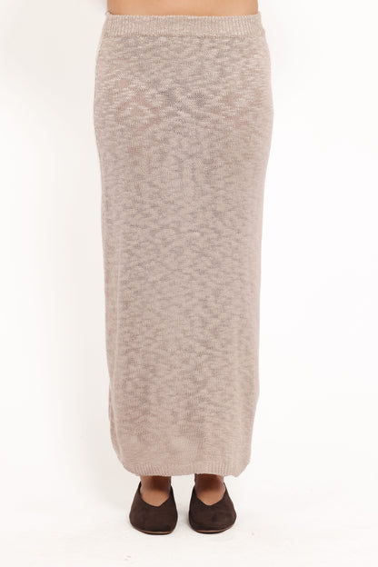Indya Knit Skirt - Oatmeal
