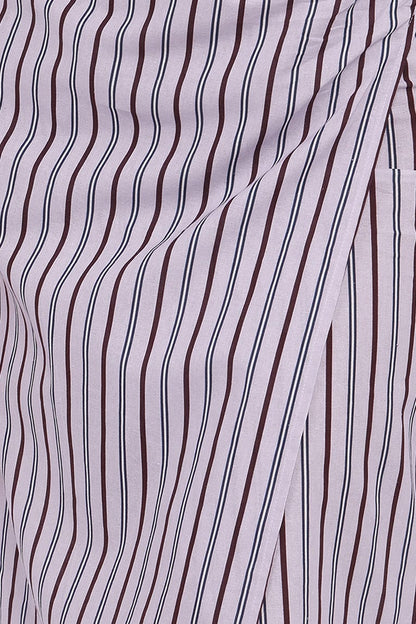 Jacey Wrap Midi Skirt - Midnight Stripe