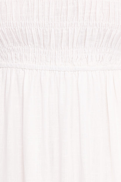 Emari Puff Sleeve Mini Dress - White