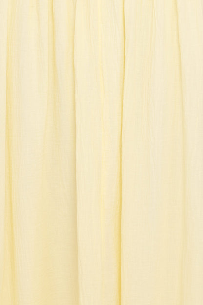Enola Gather Midi Dress - Yellow