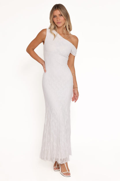 Evelon Off Shoulder Maxi Dress - White