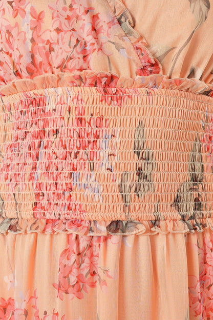 Fionna Maxi Dress - Peach Floral