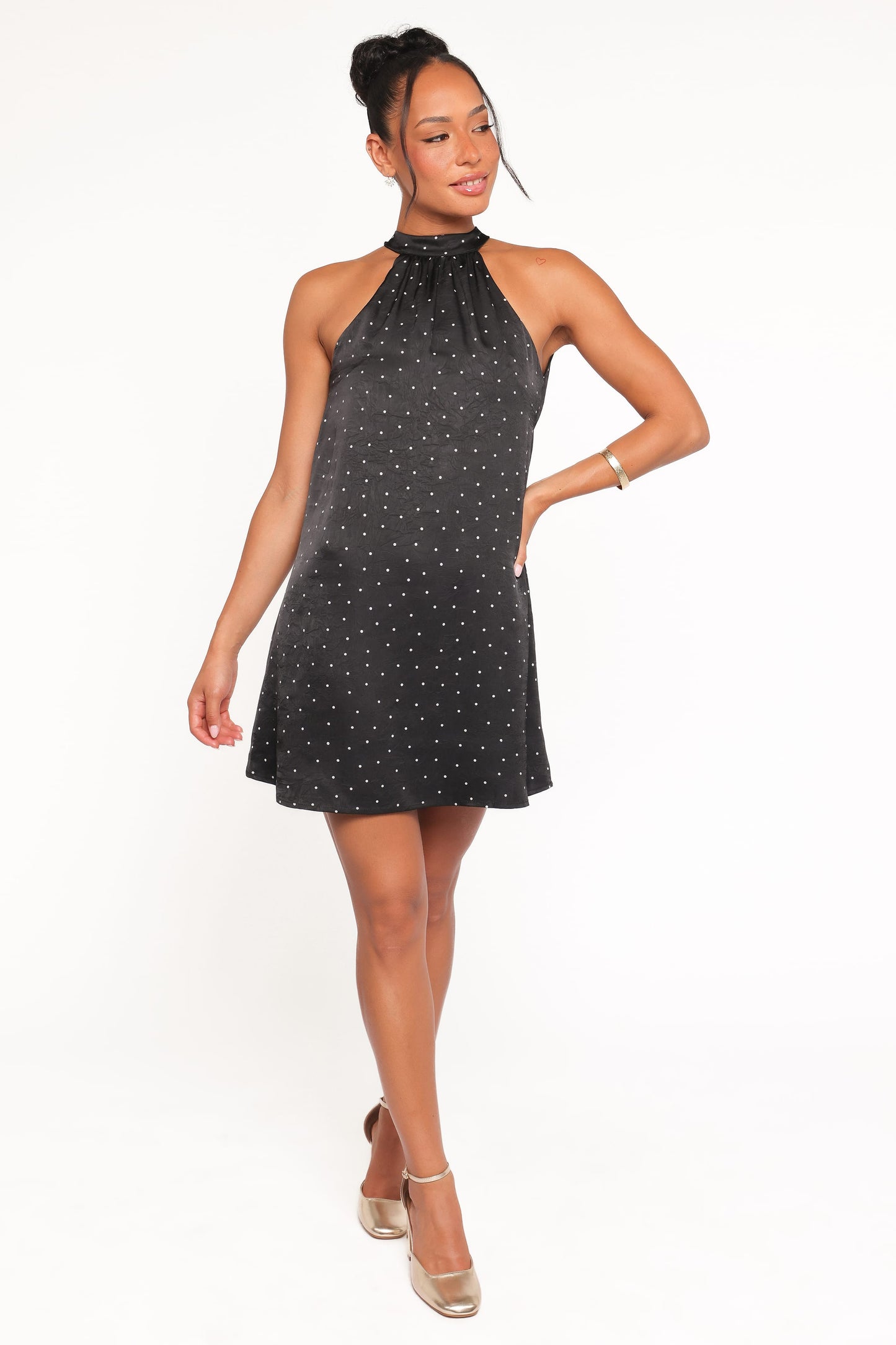 Gabrielle Mini Dress - Black Polka Dot