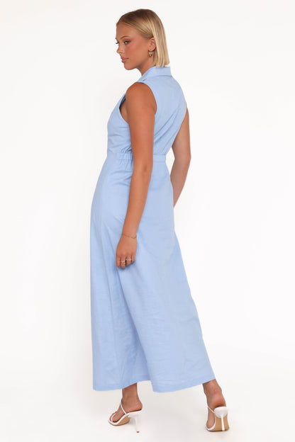 Galia Midi Dress - Blue