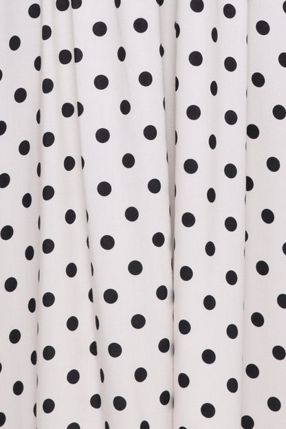 Gemini Halterneck Maxi Dress - White Polka Dot