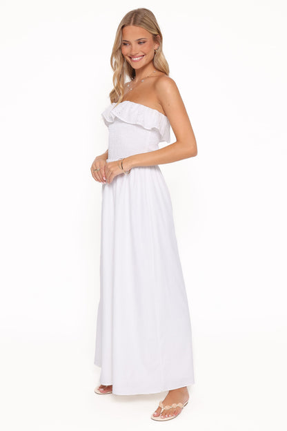 Gilbert Strapless Maxi Dress - White