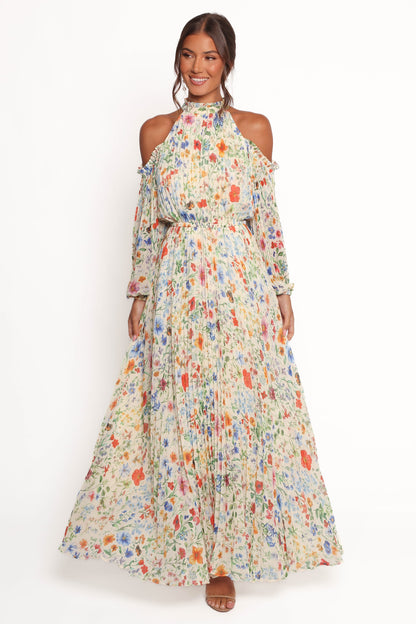 Hilary Pleated Maxi Dress - Garden Floral