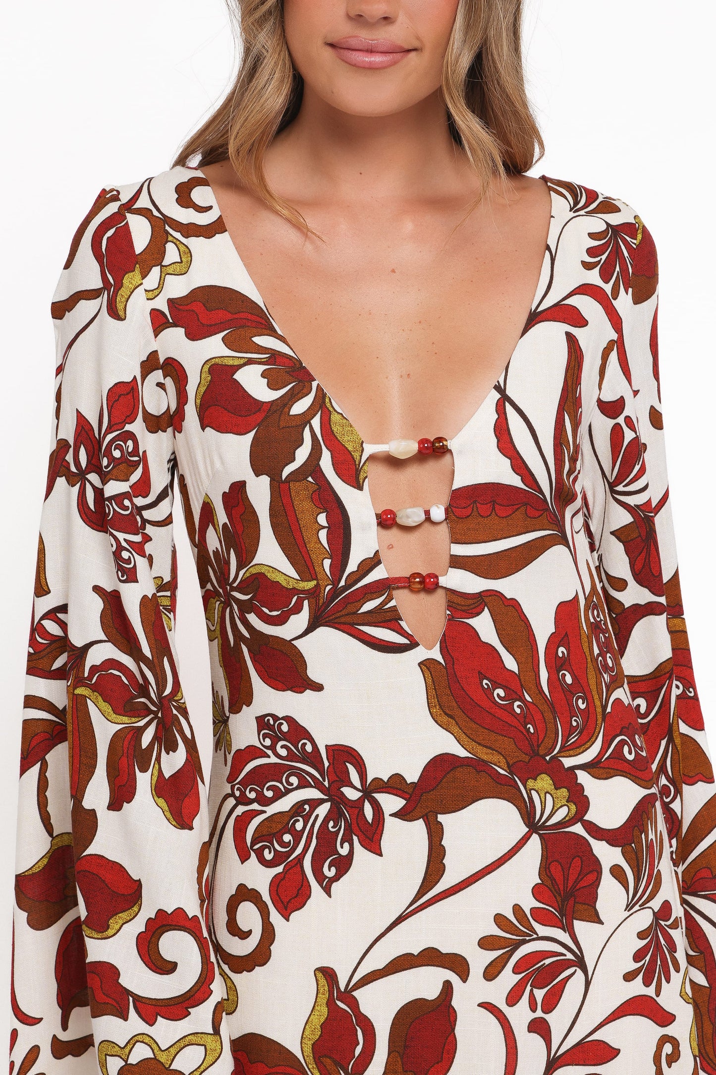 Inala Maxi Dress - Brown Floral