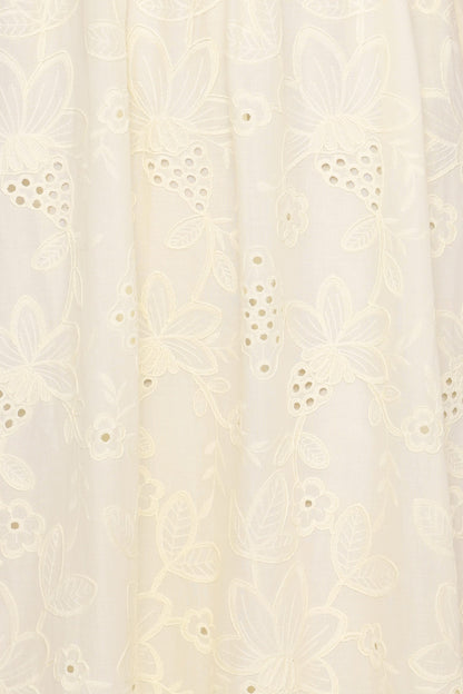 Janice Maxi Dress - Butter Yellow Broderie